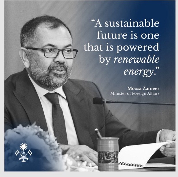 Minister of Foreign Affairs quote post on renewable energy